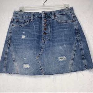 Free People Denim mini Skirt